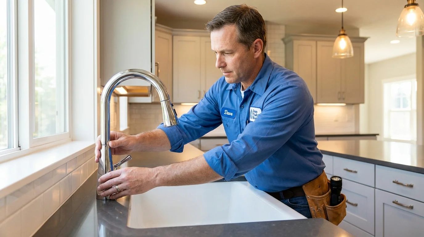Kitchen faucet installation by Johns Plumbing LLC in Altamont